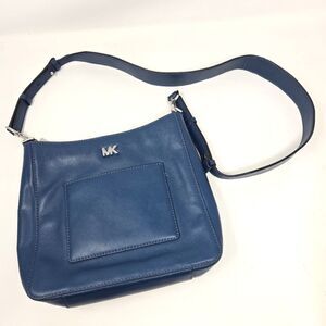 MICHAEL KORS Gloria Teal Leather Messanger Stitched Pocket Crossbody Bag LNC